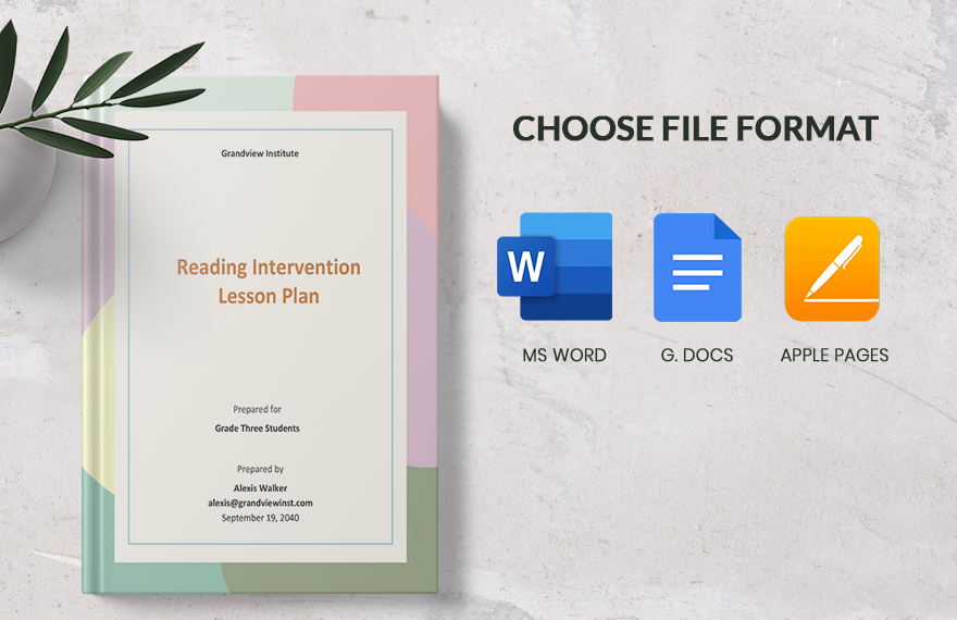 Intervention Specialist Lesson Plan Template