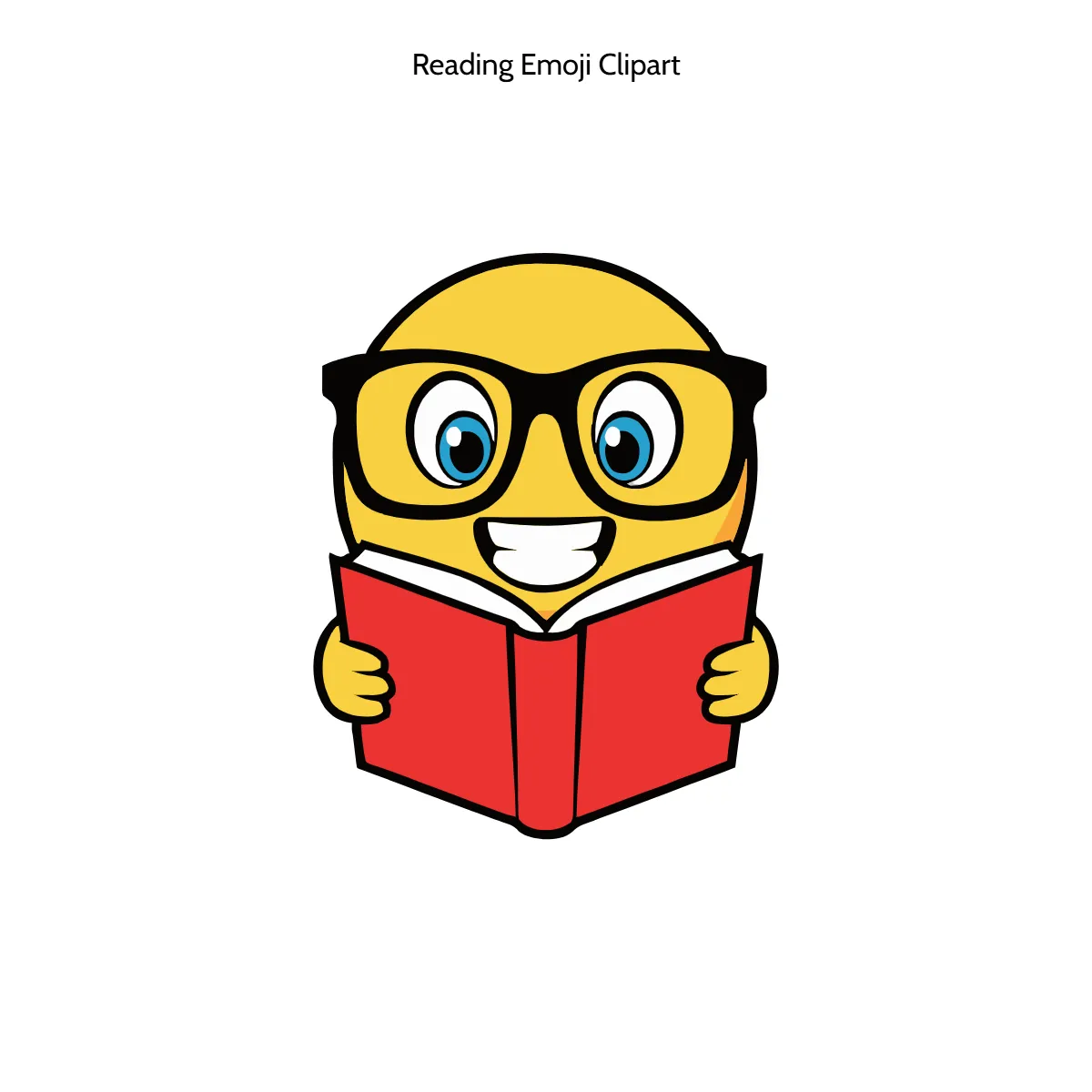 Free Reading Emoji Clipart Template to Edit Online