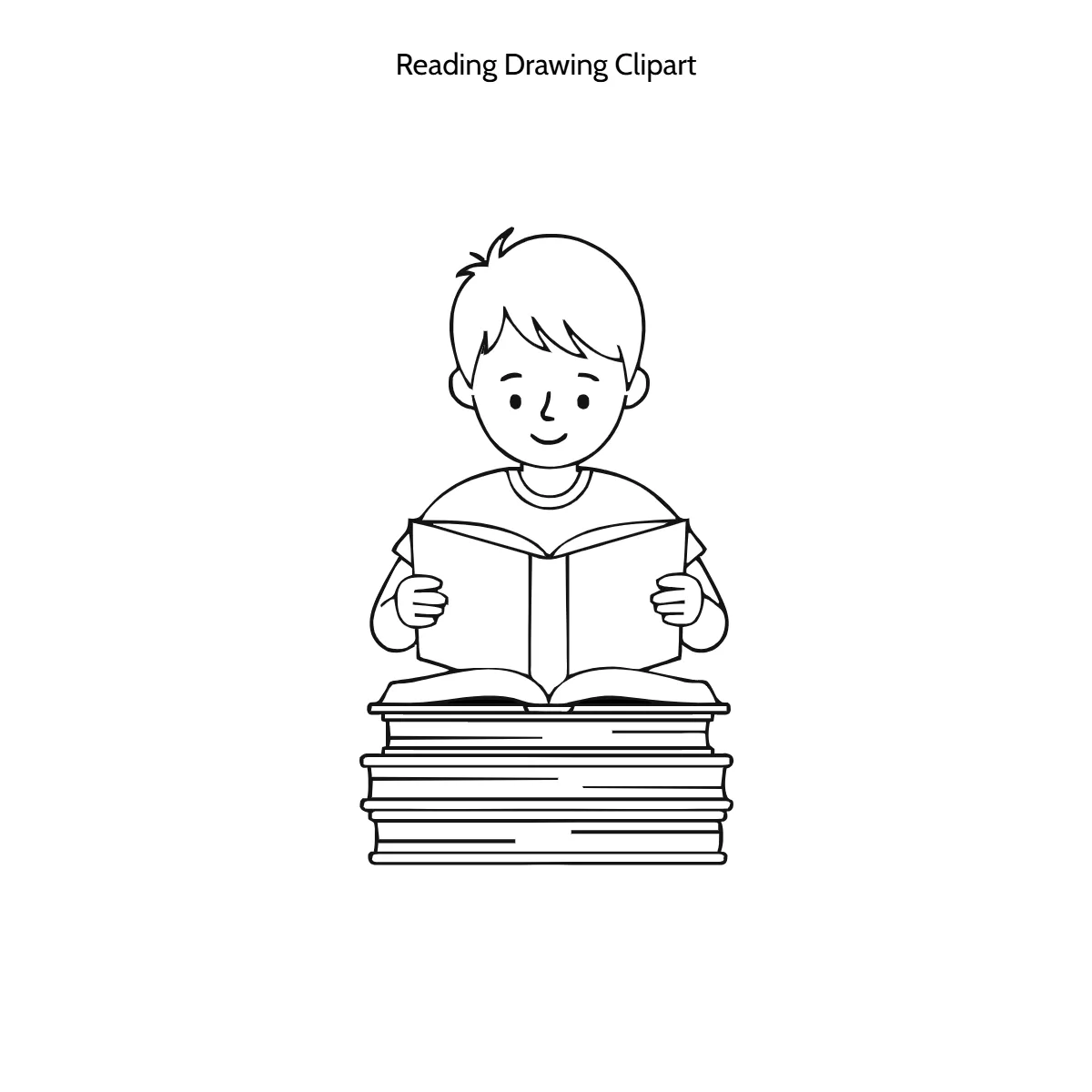 Free Reading Drawing Clipart Template to Edit Online