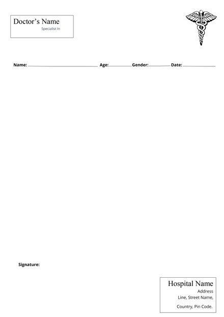 Simple Doctor Note Template: Download 53  Notes in Word Pages PDF
