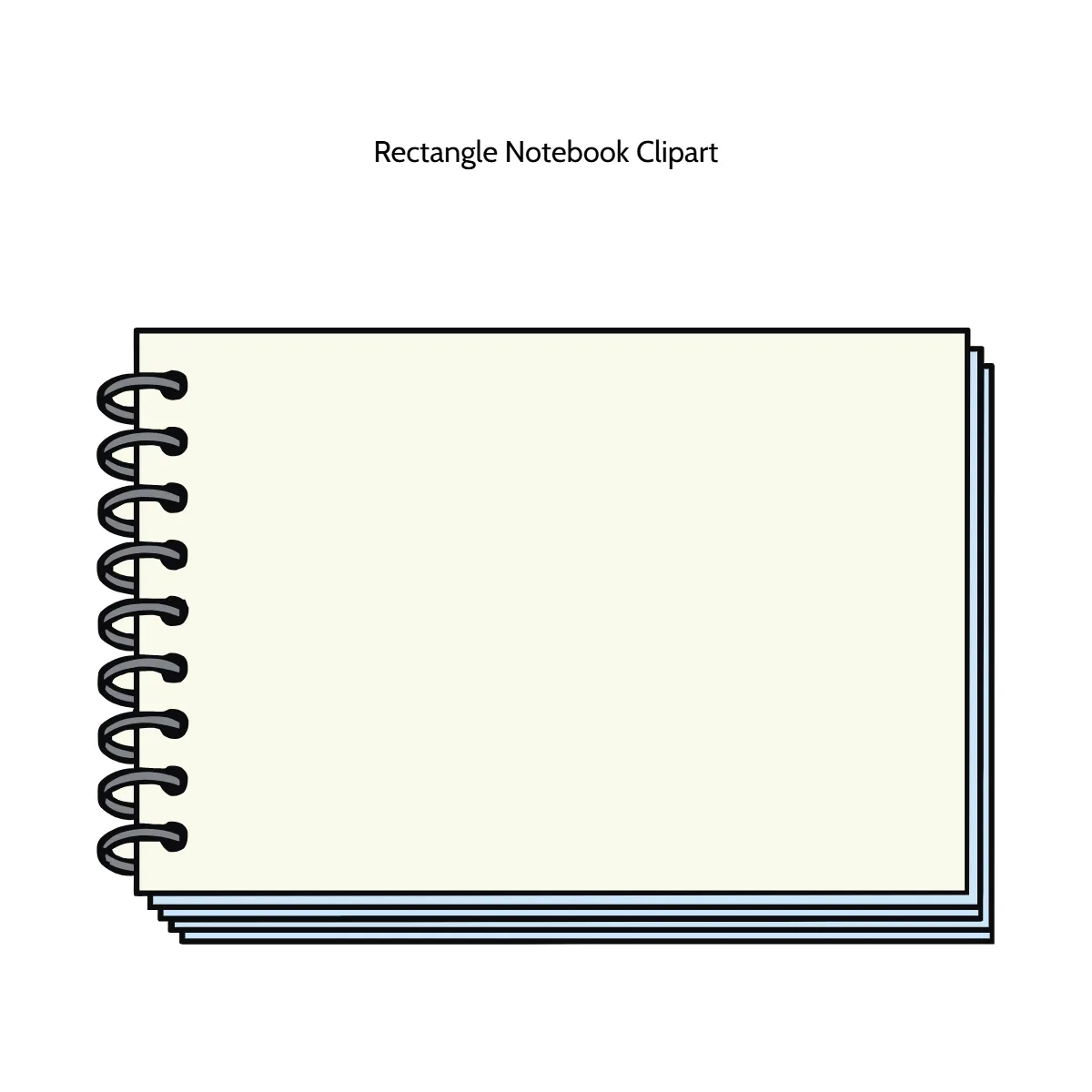 Free Rectangle Notebook Vector Clipart (PNG, SVG) to Edit Online