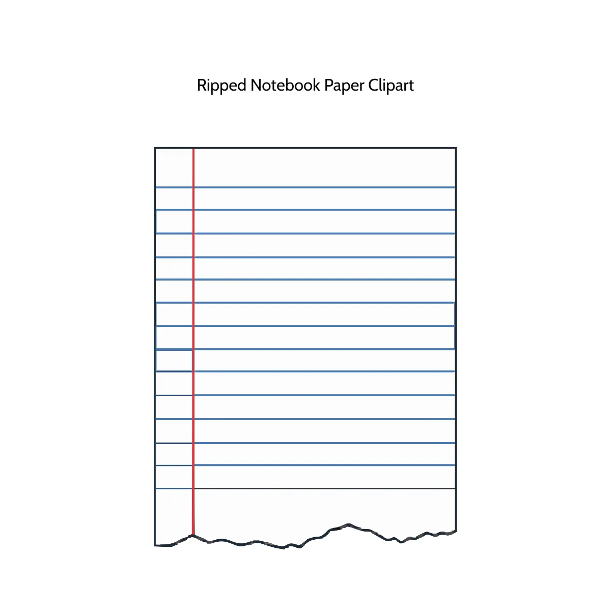 Free Ripped Notebook Paper Vector Clipart (PNG, SVG) to Edit Online