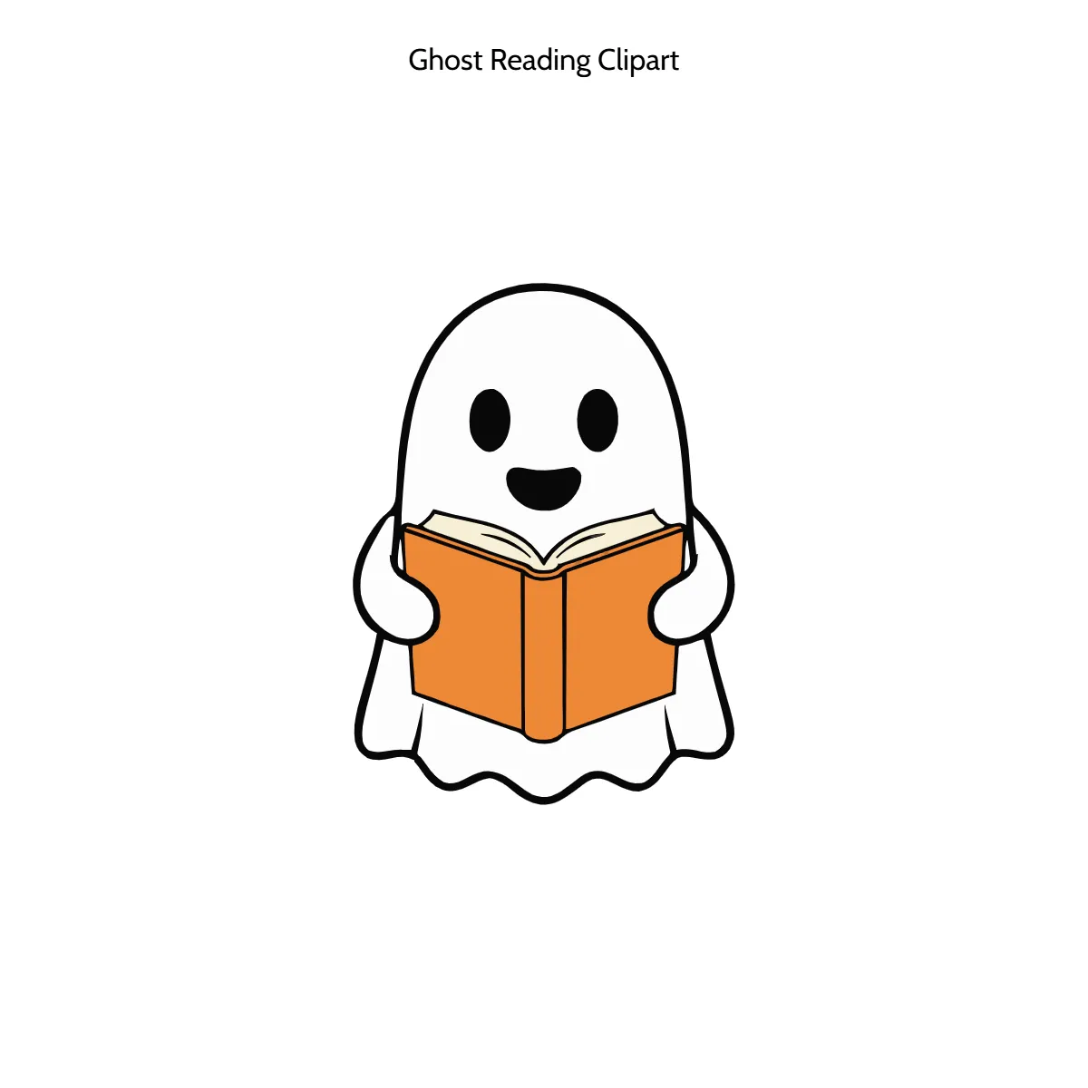 Free Ghost Reading Clipart Template to Edit Online