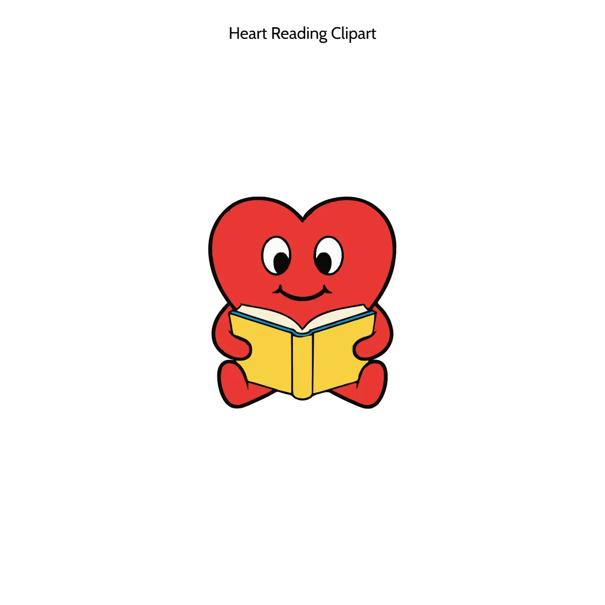 Free Heart Reading Clipart Template to Edit Online