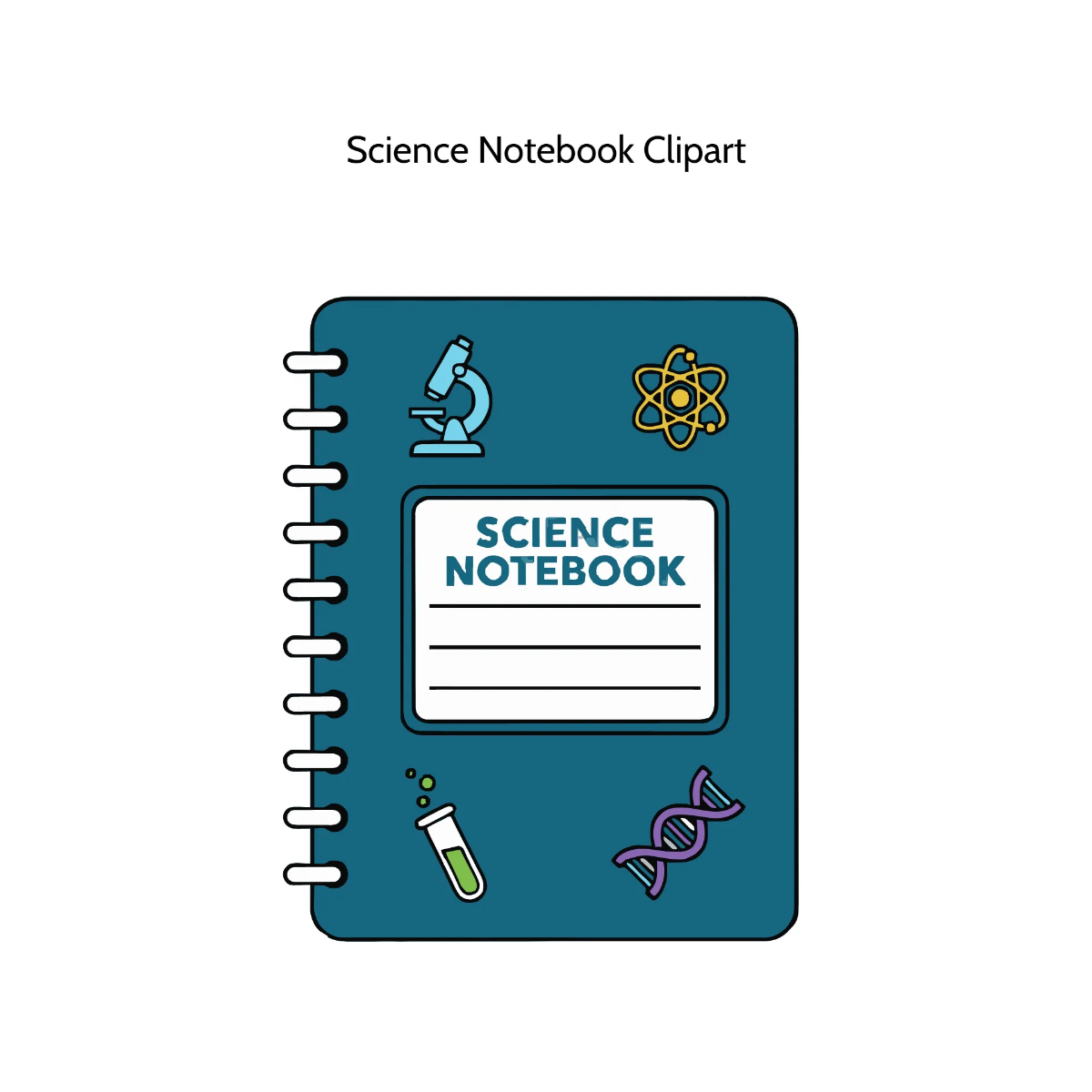 Free Science Notebook Vector Clipart (PNG, SVG) to Edit Online