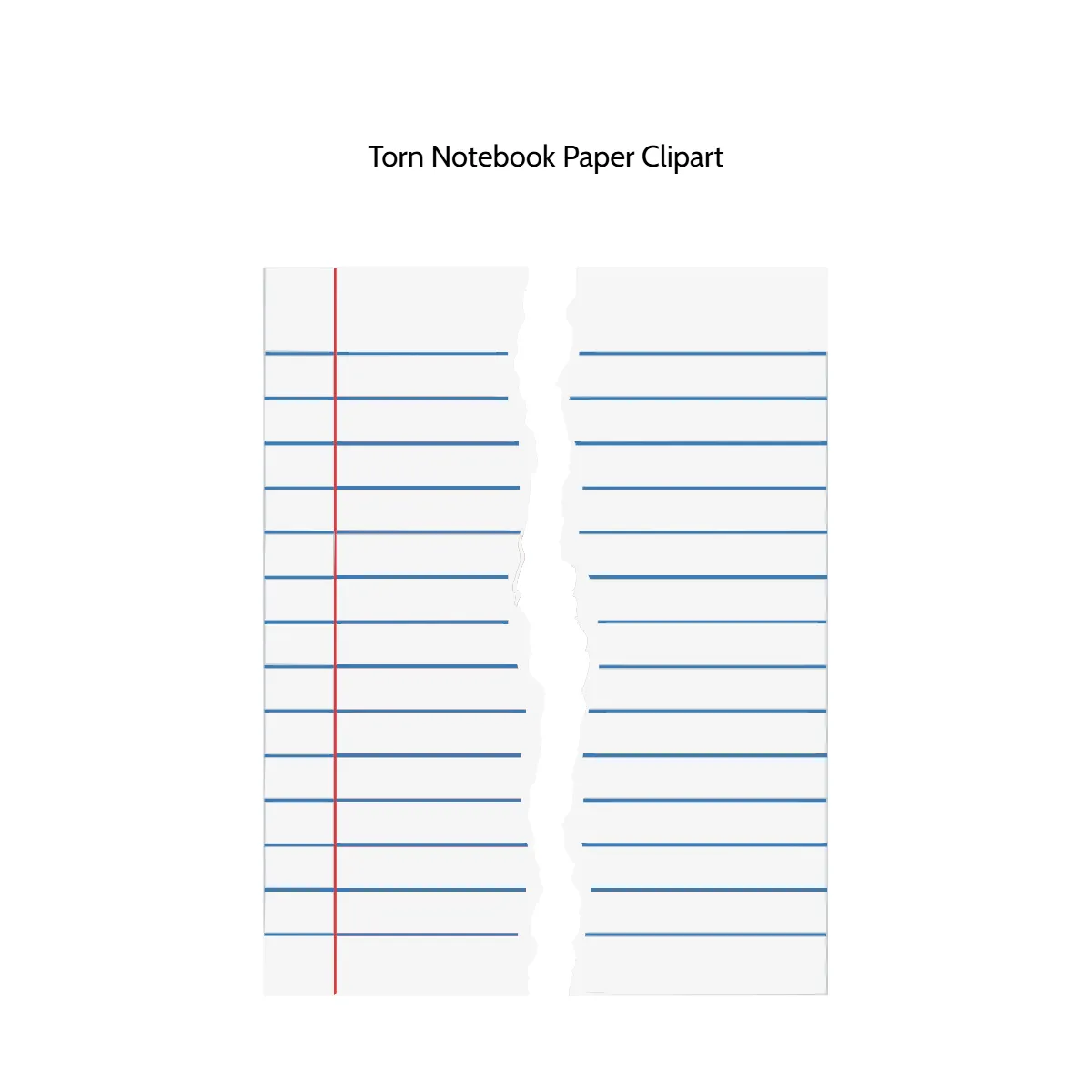 Free Torn Notebook Paper Vector Clipart (PNG, SVG) to Edit Online