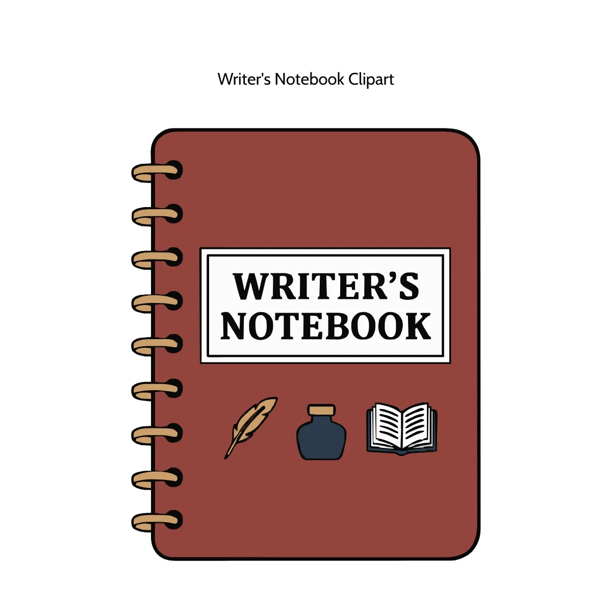 Free Writer's Notebook Vector Clipart (PNG, SVG) to Edit Online