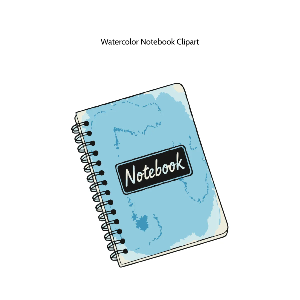 Free Watercolor Notebook Vector Clipart (PNG, SVG) to Edit Online