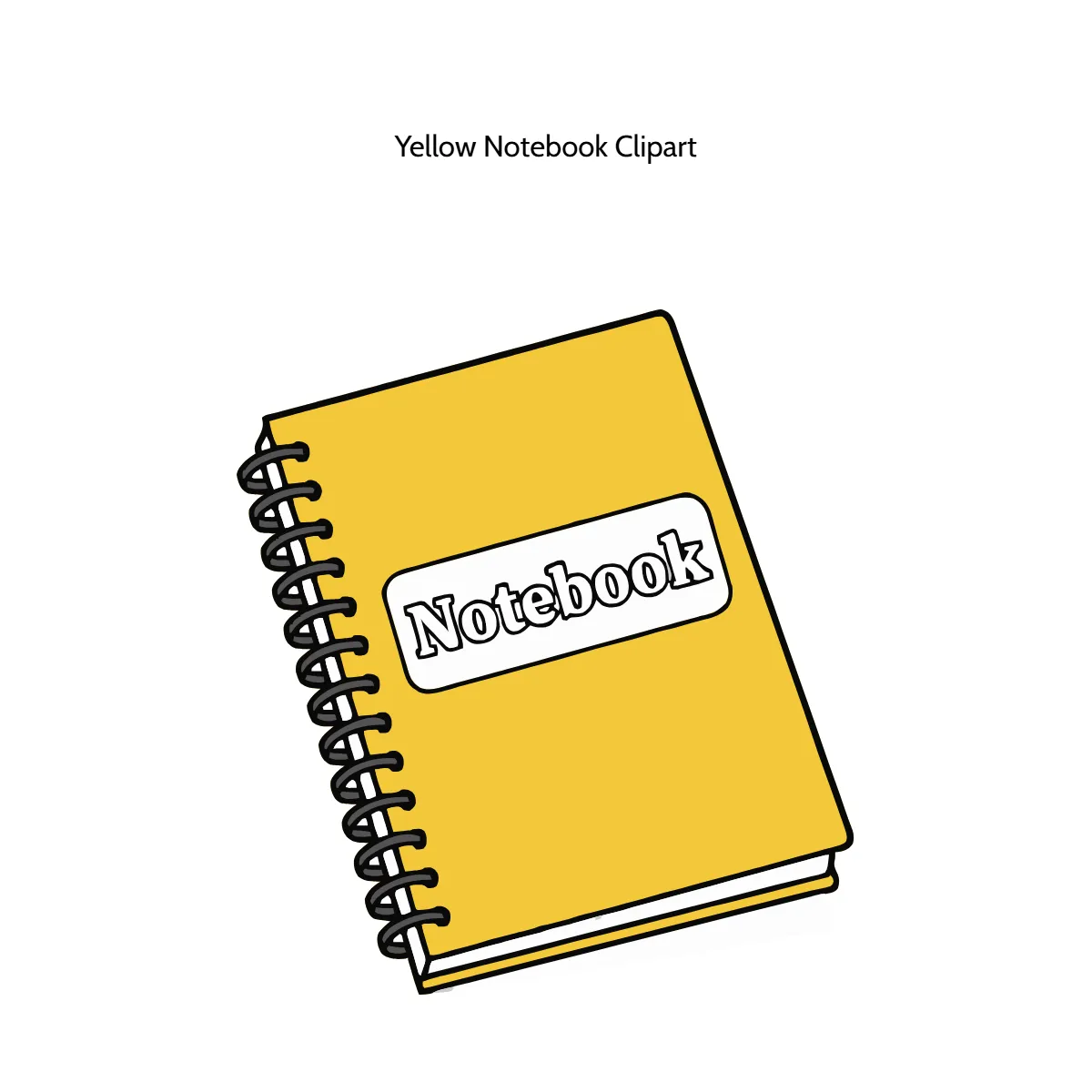Free Yellow Notebook Vector Clipart (PNG, SVG) to Edit Online