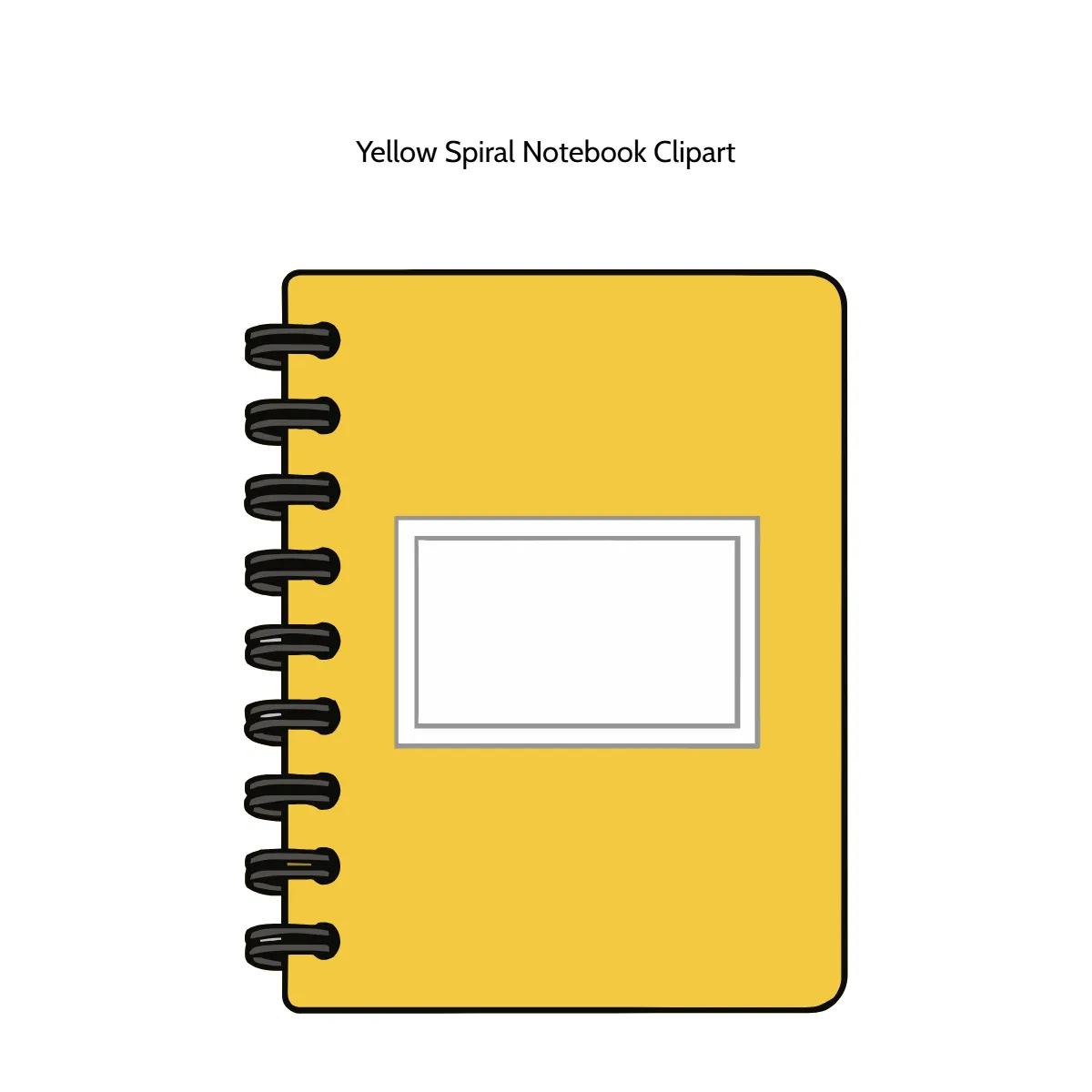 Free Yellow Spiral Notebook Vector Clipart (PNG, SVG) to Edit Online