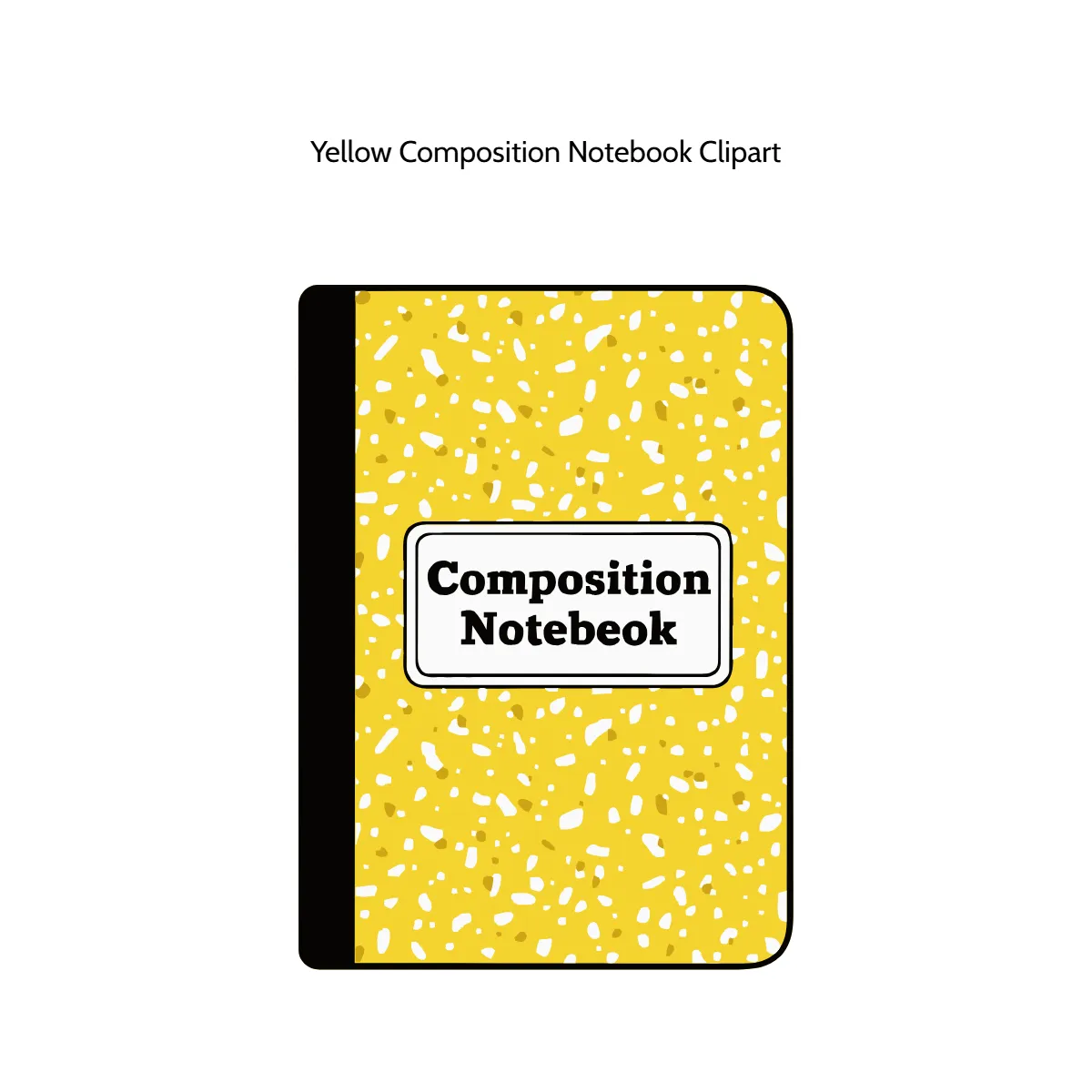 Free Yellow Composition Notebook Vector Clipart (PNG, SVG) to Edit Online