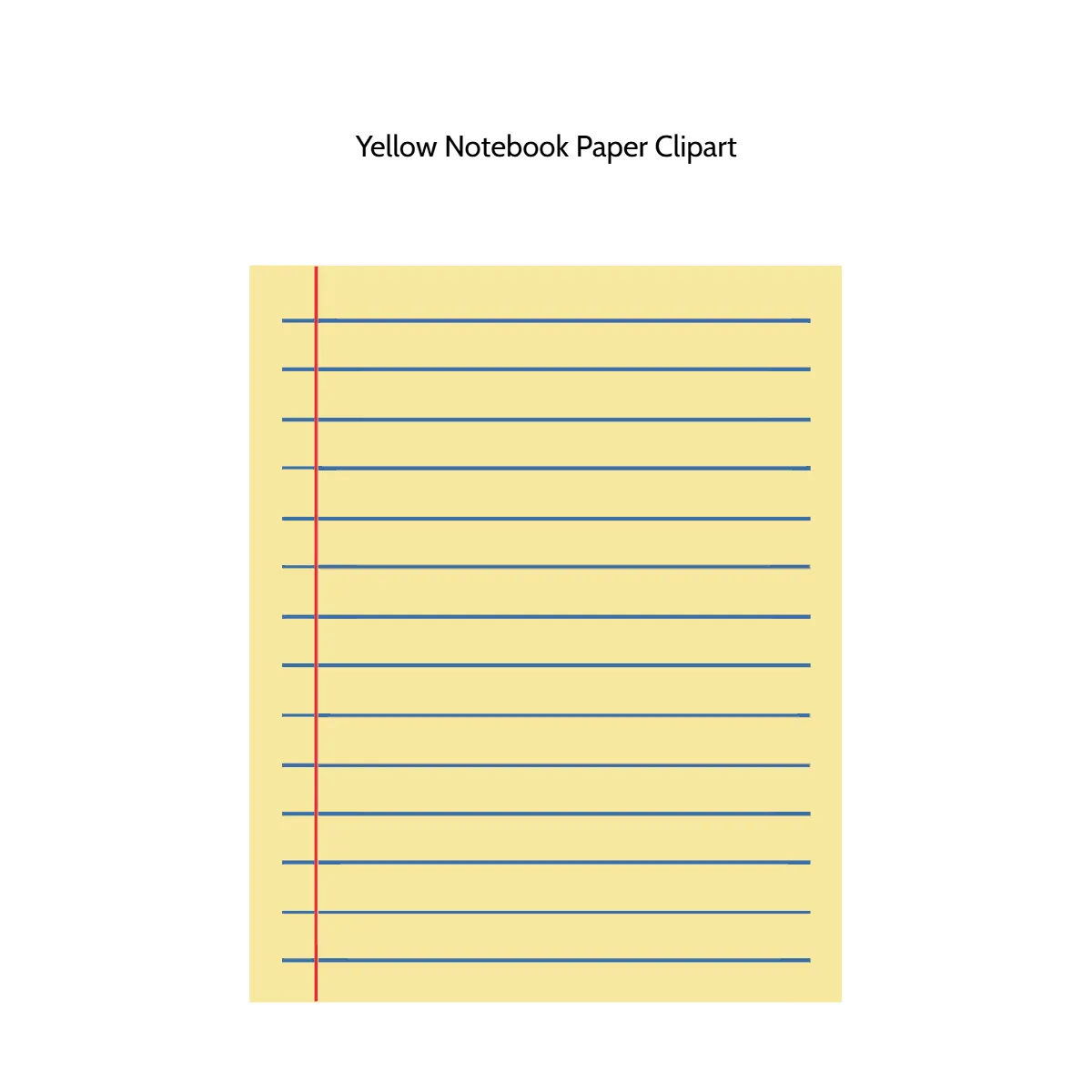 Free Yellow Notebook Paper Vector Clipart (PNG, SVG) to Edit Online