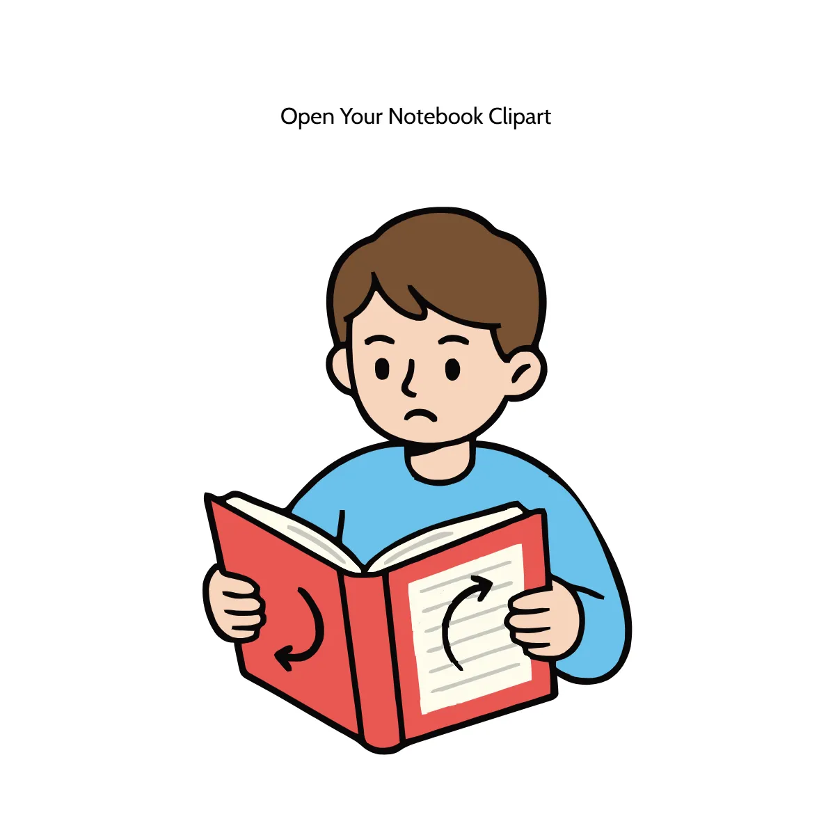 Free Open Your Notebook Vector Clipart (PNG, SVG) to Edit Online
