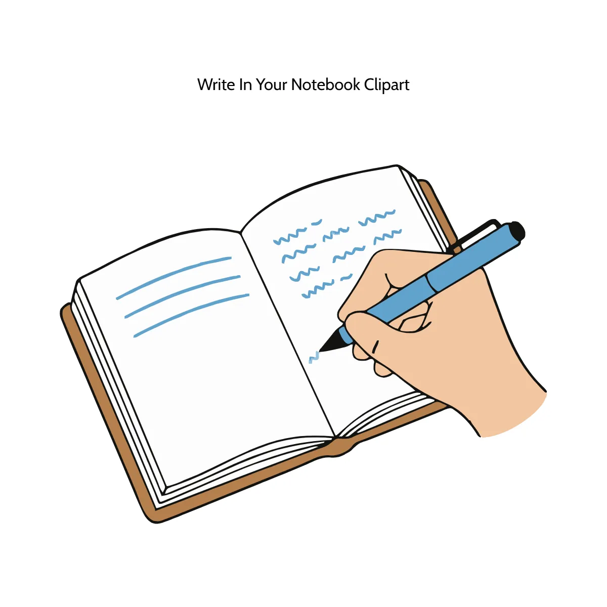 Free Write In Your Notebook Vector Clipart (PNG, SVG) to Edit Online