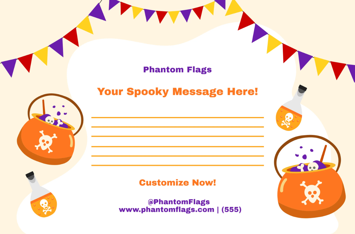 Free Blank Halloween Bunting Banner Template to Edit Online