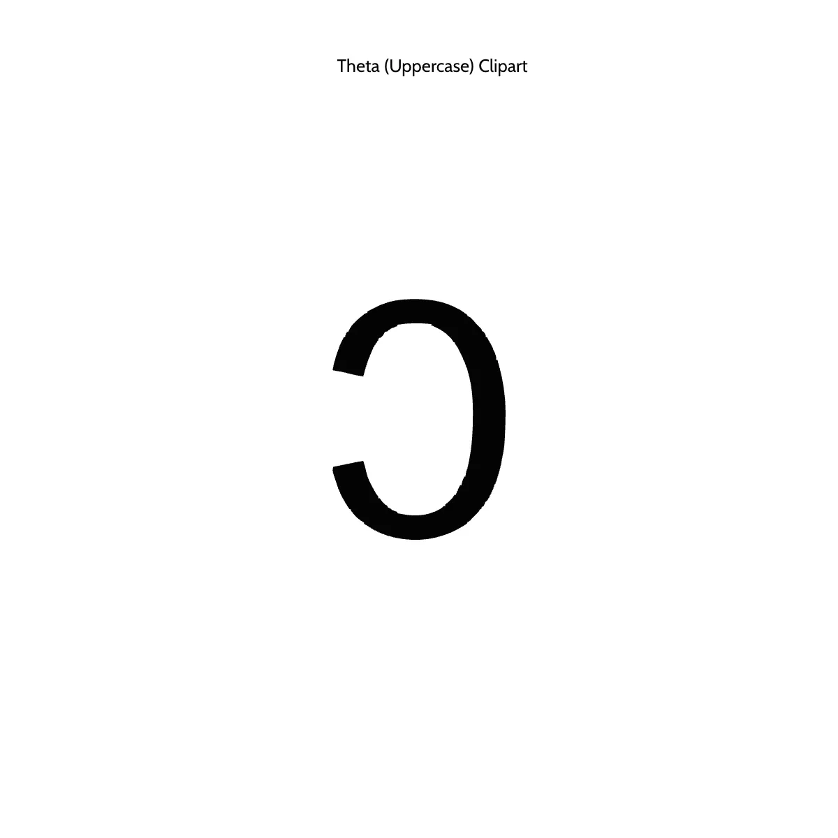 Free Theta (Uppercase) Clipart Template to Edit Online