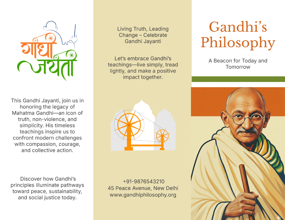 Free Gandhi’s Philosophy in Modern Times Template to Edit Online