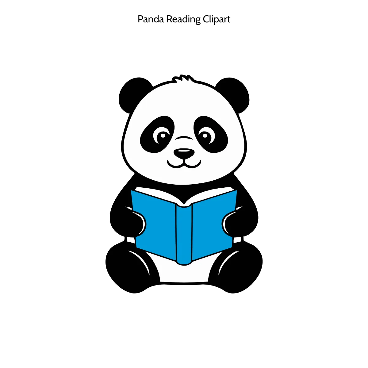 Free Panda Reading Vector Clipart (PNG, SVG) to Edit Online