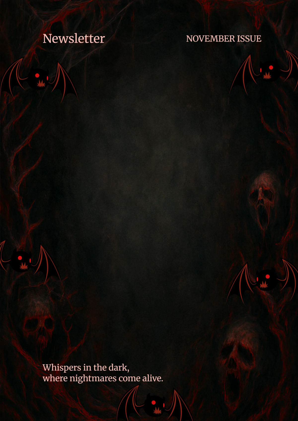 Free Creepy Halloween Email Background Template to Edit Online