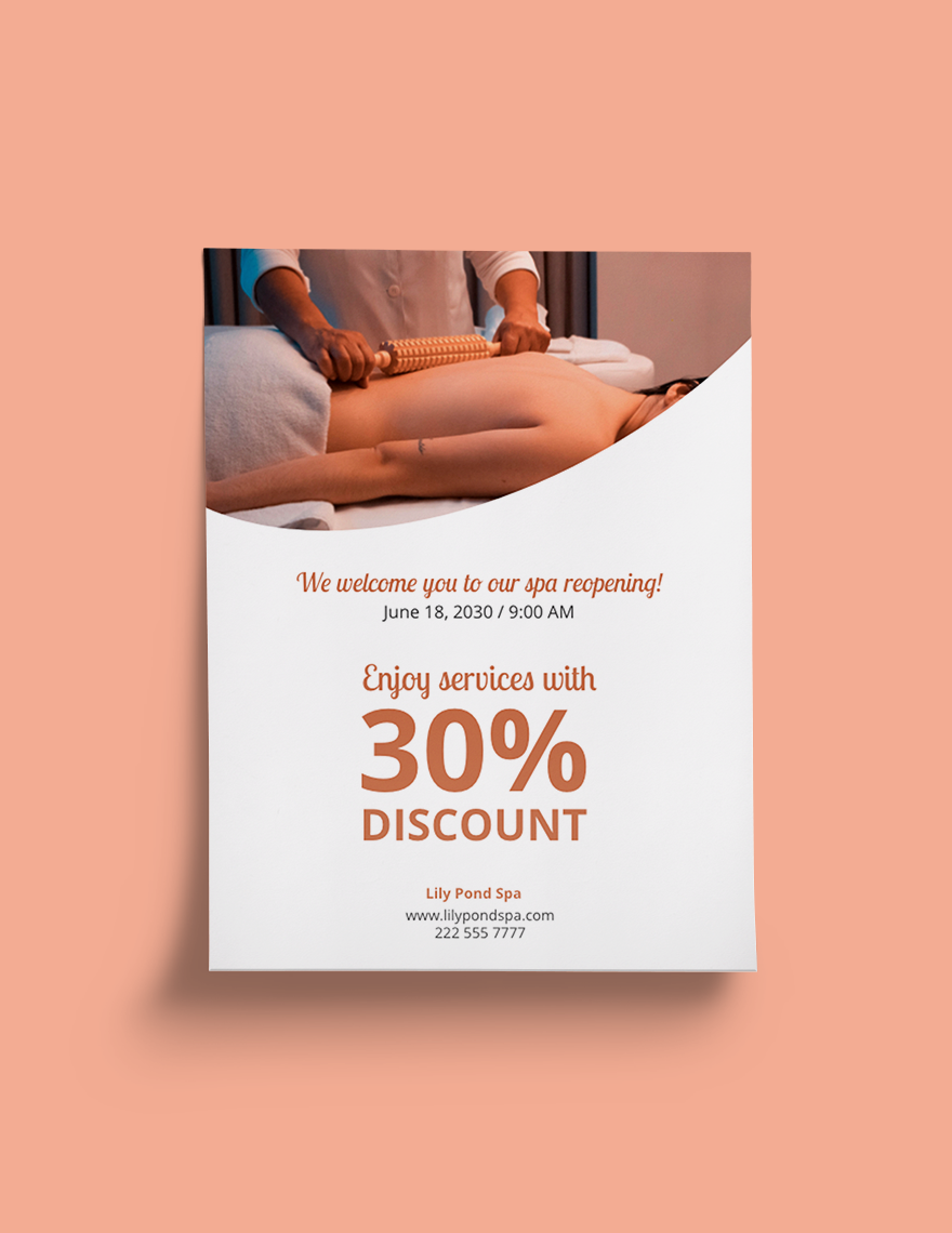 Spa Reopening Flyer Template