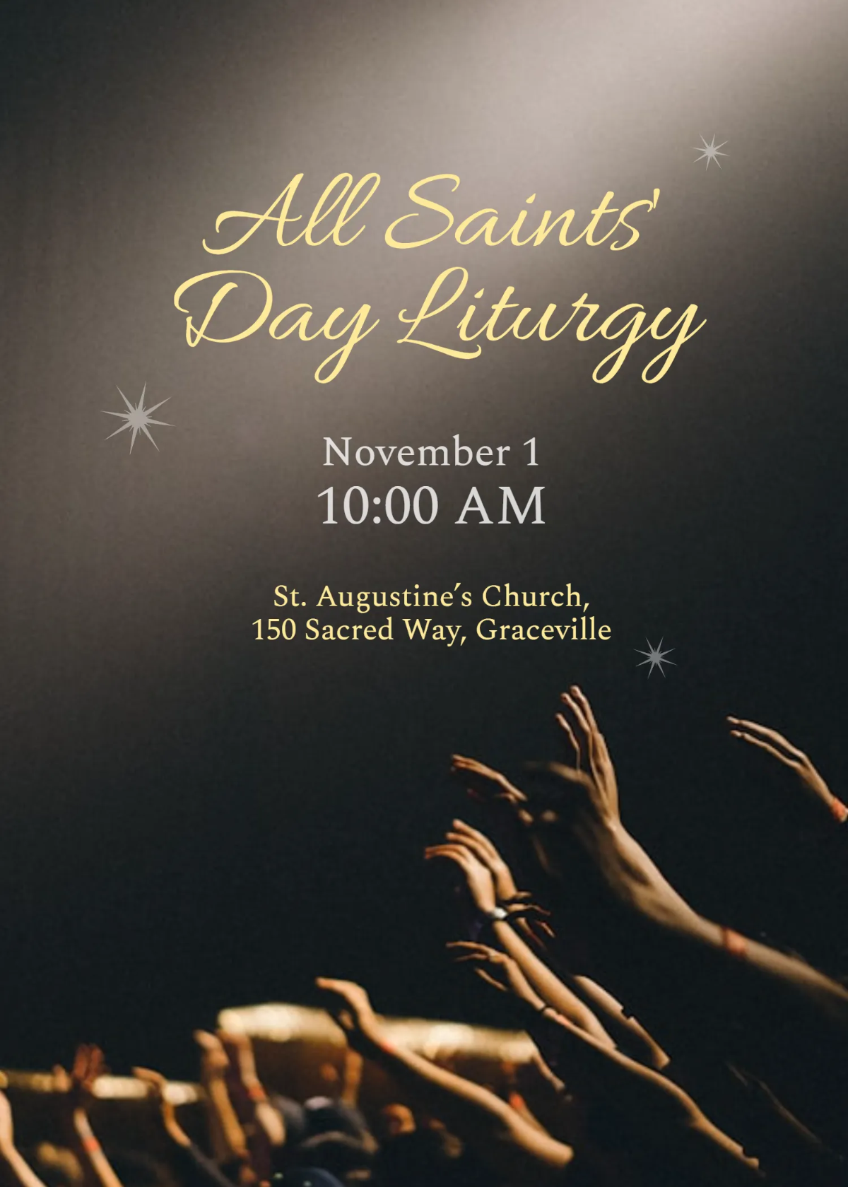 Free Liturgical All Saints' Day Invitation Template to Edit Online
