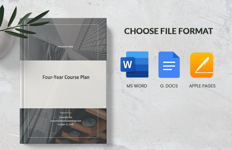 Four Year Course Plan Template