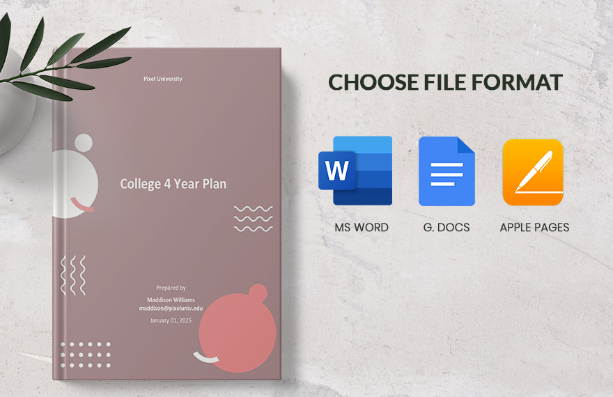College Year Plan Template