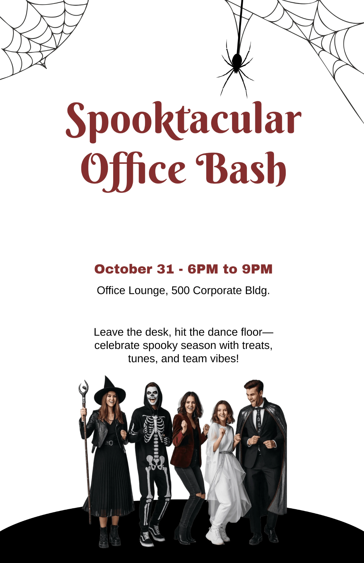 Free Blank Halloween Work Poster Template to Edit Online