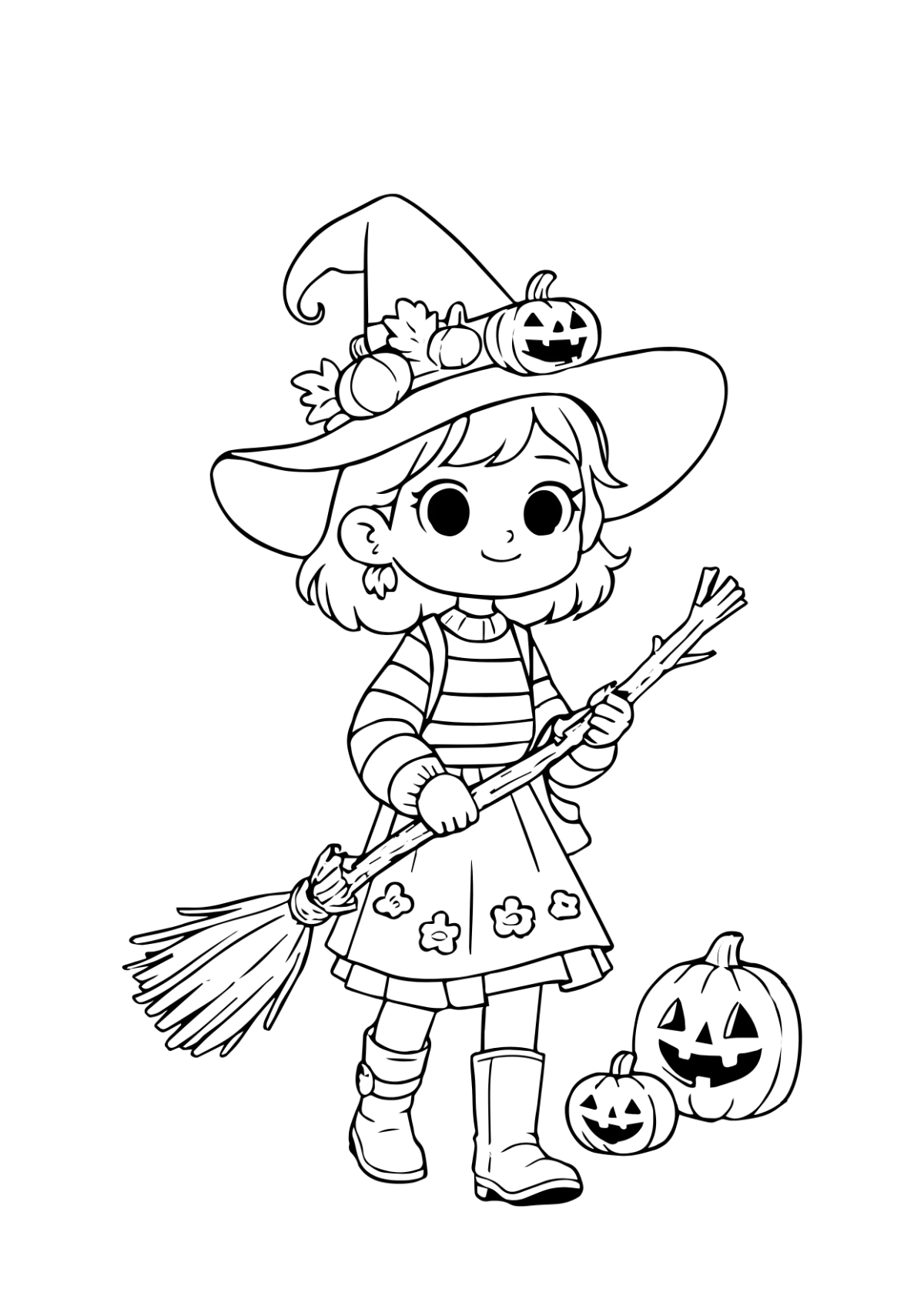 Free Creative Halloween Drawing Page Template to Edit Online