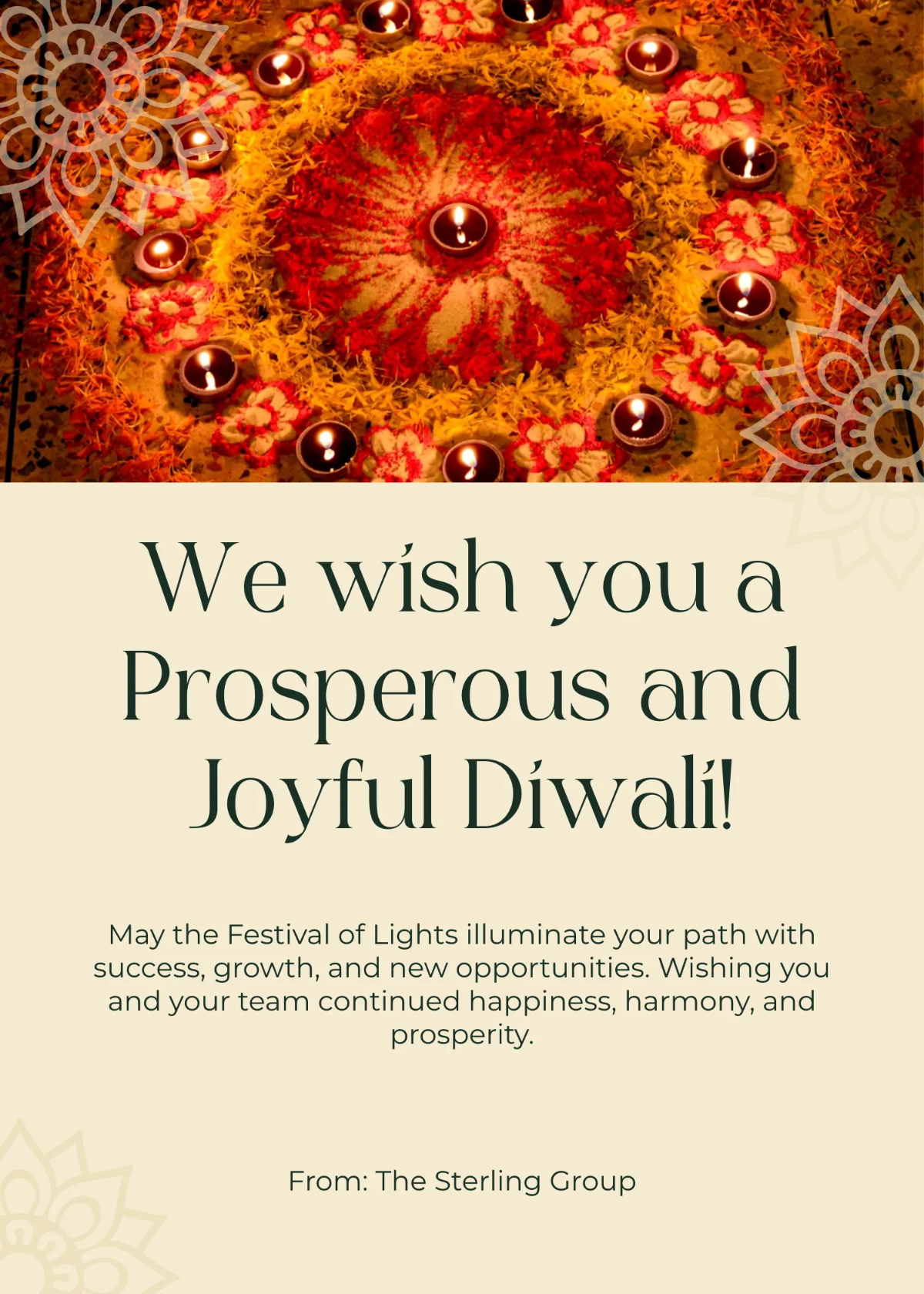 Free Professional Happy Diwali Wishes Template to Edit Online