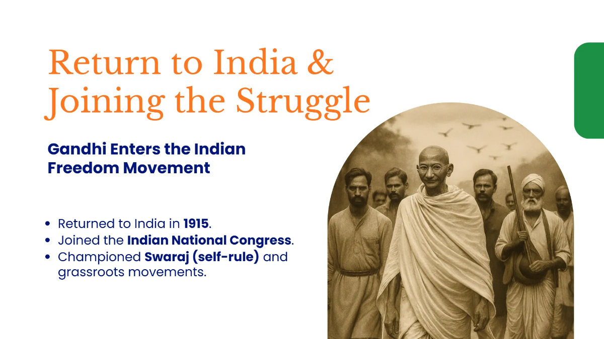 Free Gandhi Jayanti Freedom Movement Presentation Template to Edit Online