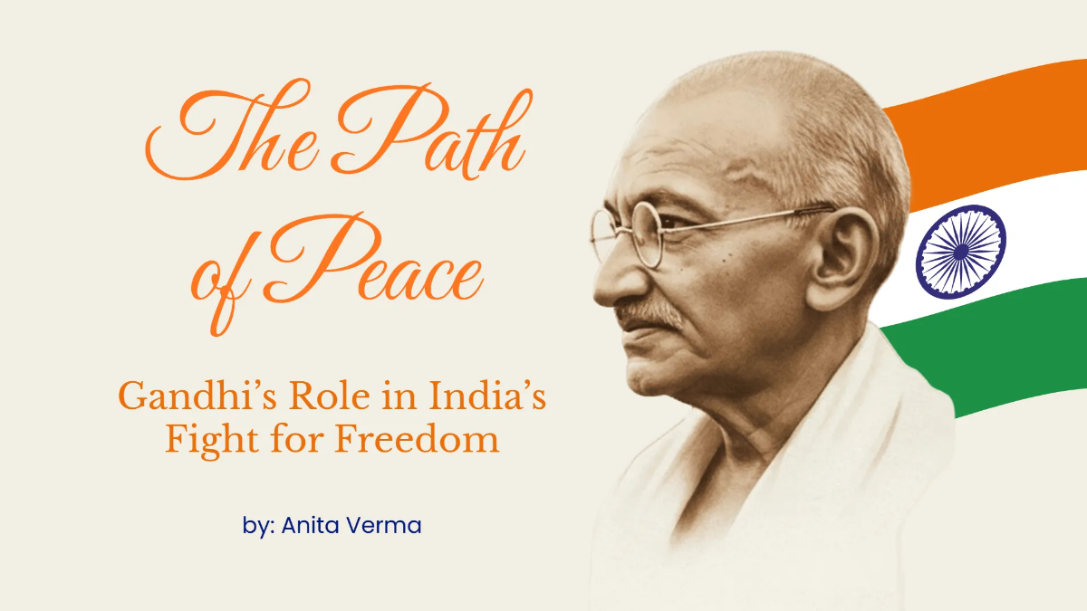 Free Gandhi Jayanti Freedom Movement Presentation Template to Edit Online Free Gandhi Jayanti Freedom Movement Presentation Template to Edit Online