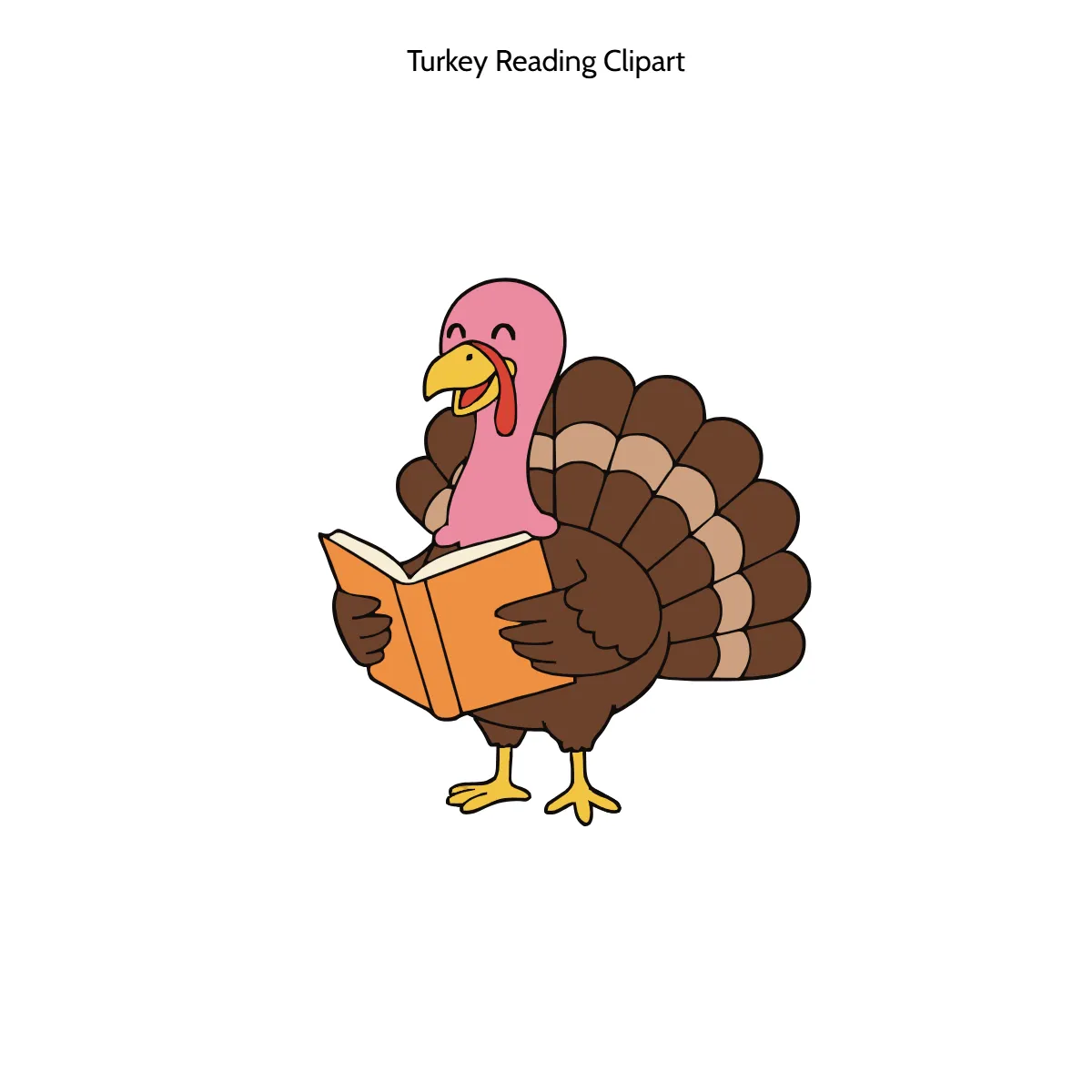 Free Turkey Reading Vector Clipart (SVG, PNG) to Edit Online