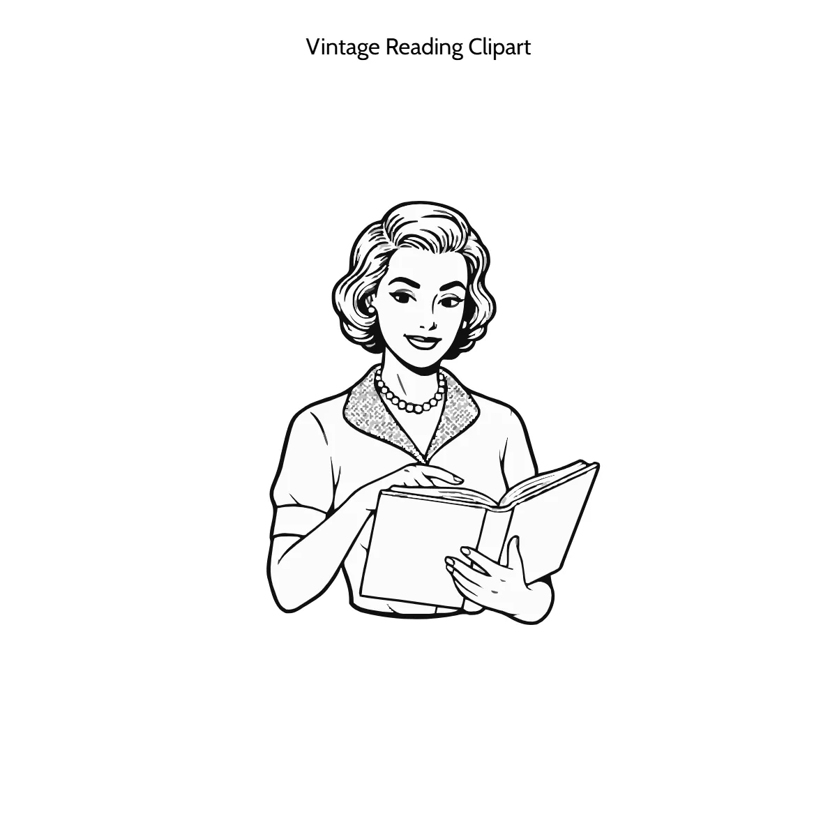 Free Vintage Reading Drawing Vector Clipart (PNG, SVG) to Edit Online