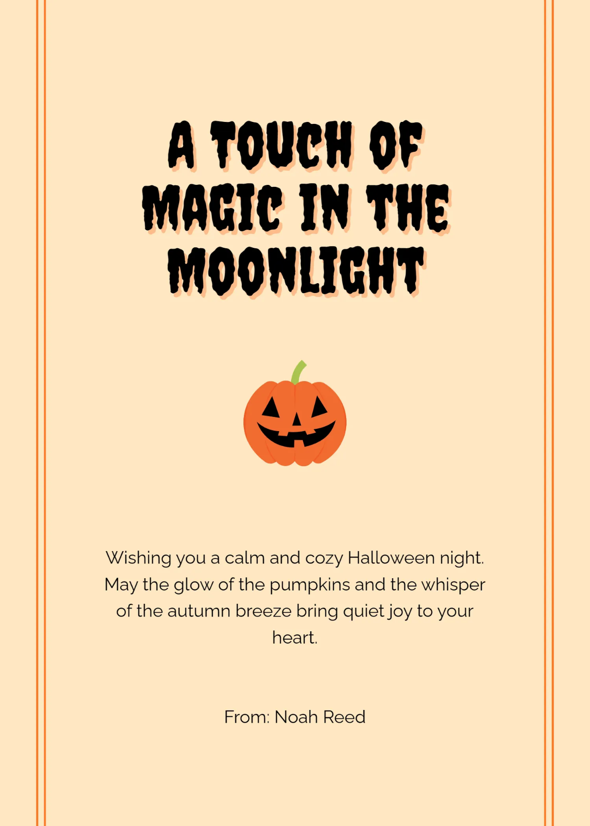 Free Creative Halloween Wishes Template to Edit Online