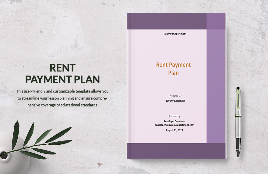 Rent Payment Plan Template in Word, Google Docs, PDF, Apple Pages