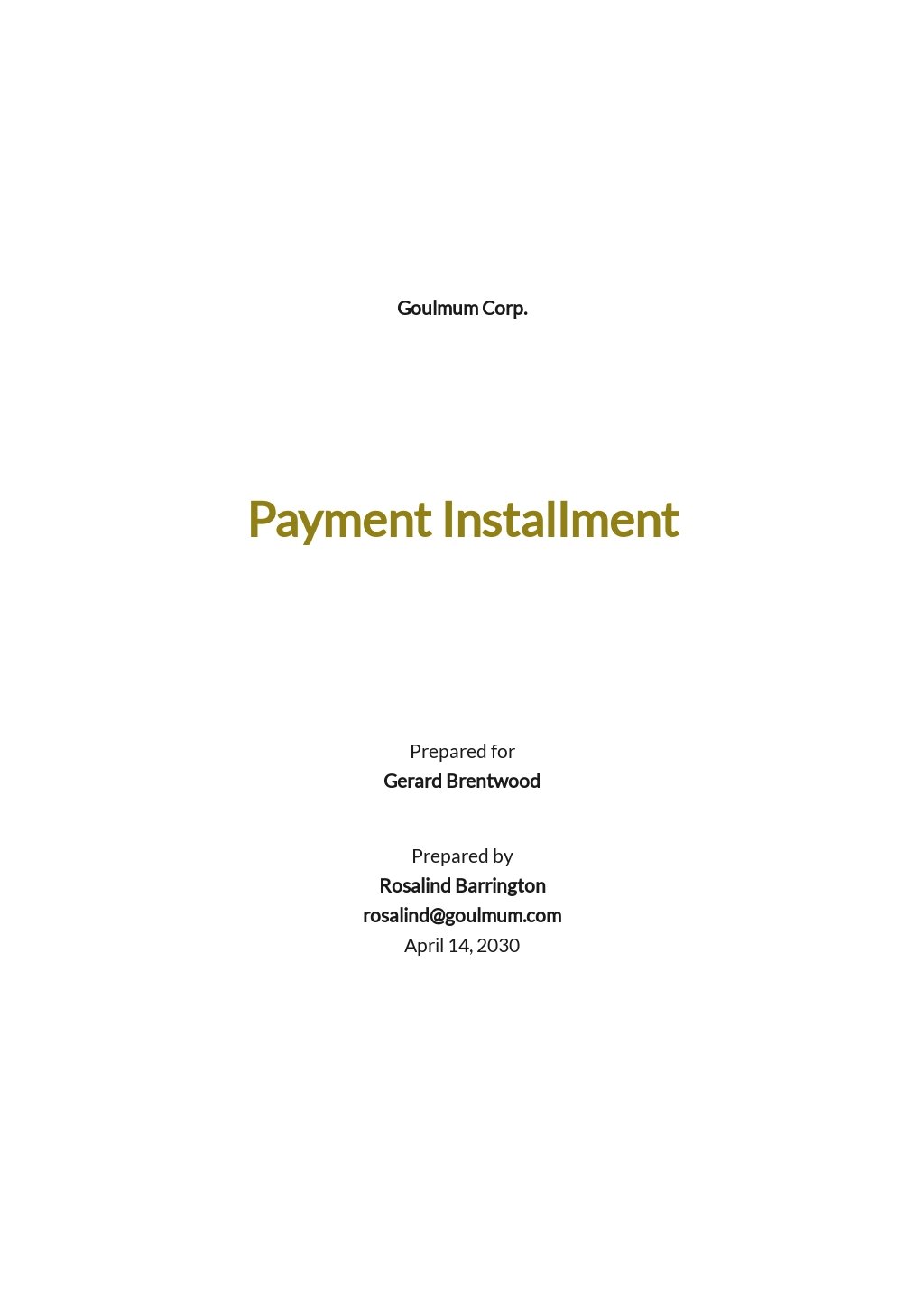 10  FREE Payment Plan Templates Edit Download Template net