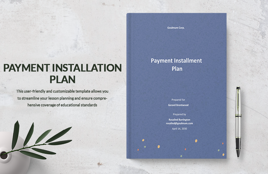 Payment Installment Plan Template