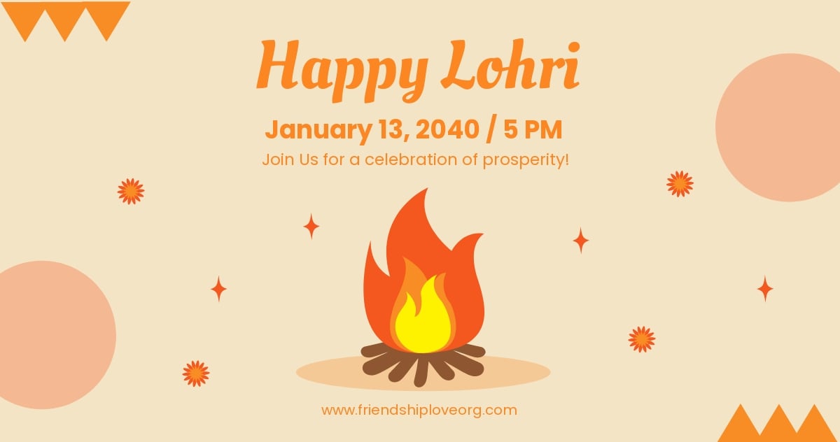 Free Happy Lohri Facebook Post Template