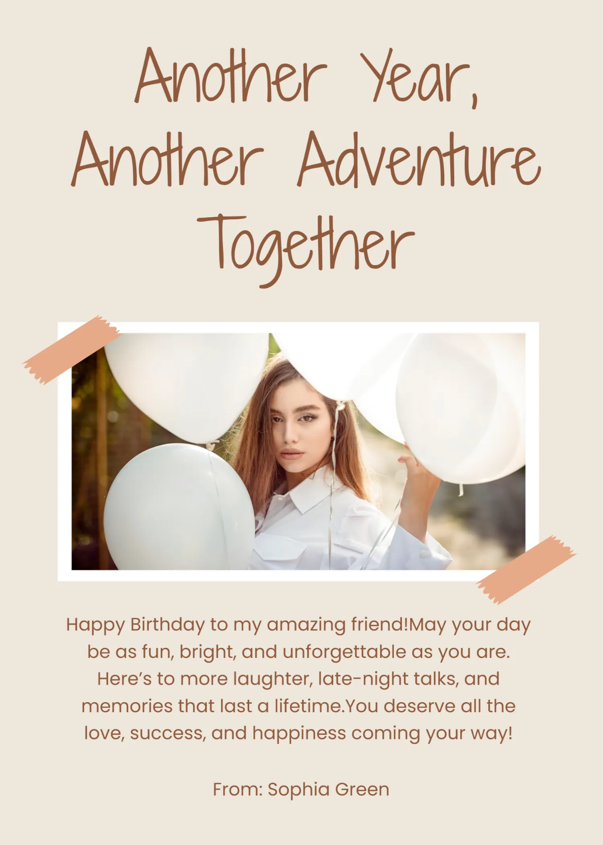 Free Happy Birthday Wishes for Friend Template to Edit Online