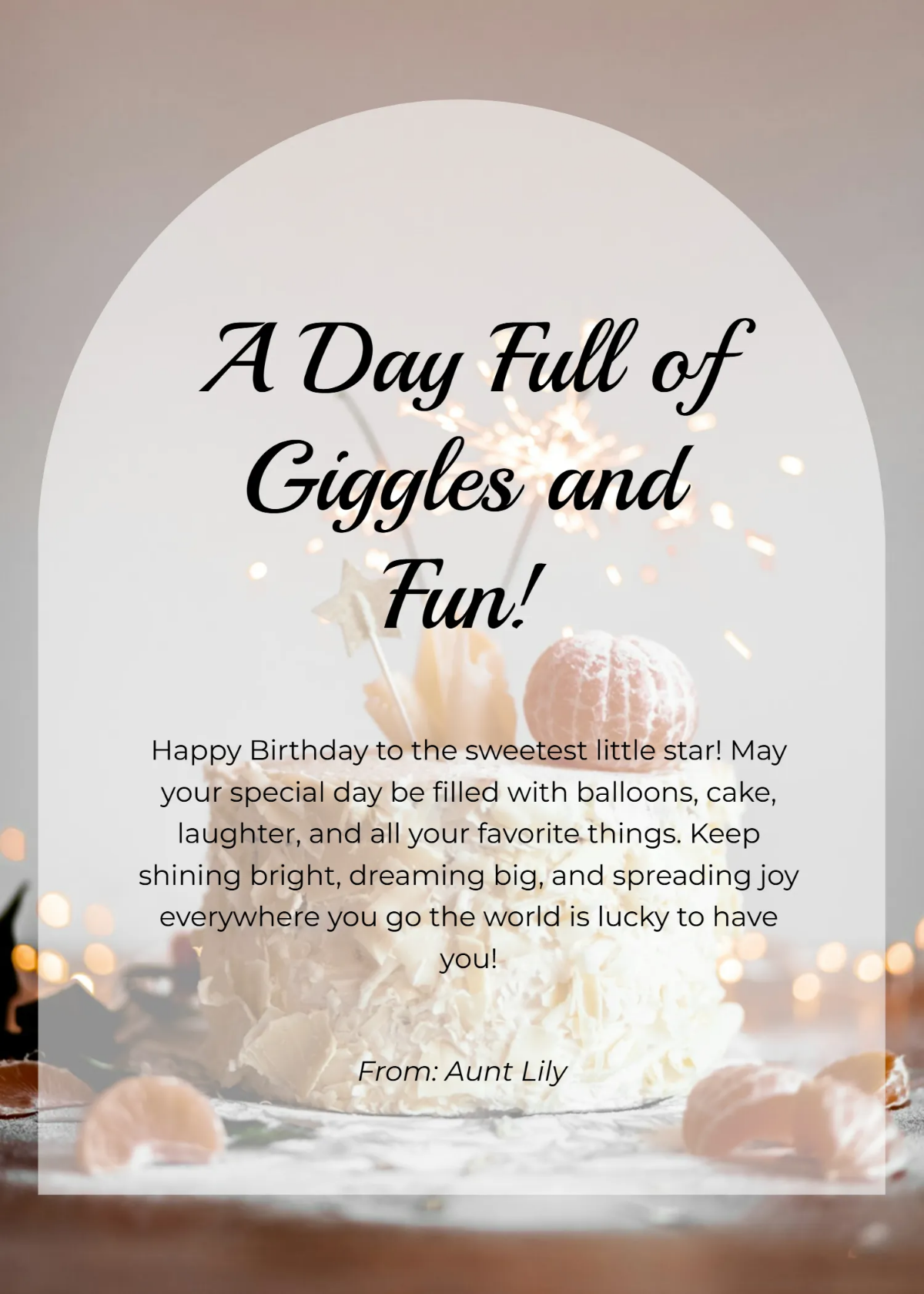 Happy Birthday Wishes for Kids Template