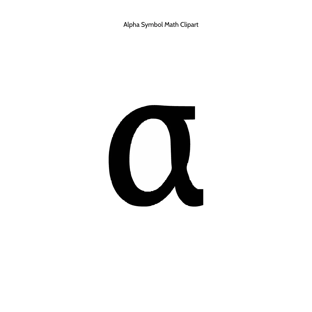Alpha Symbol Math Clipart