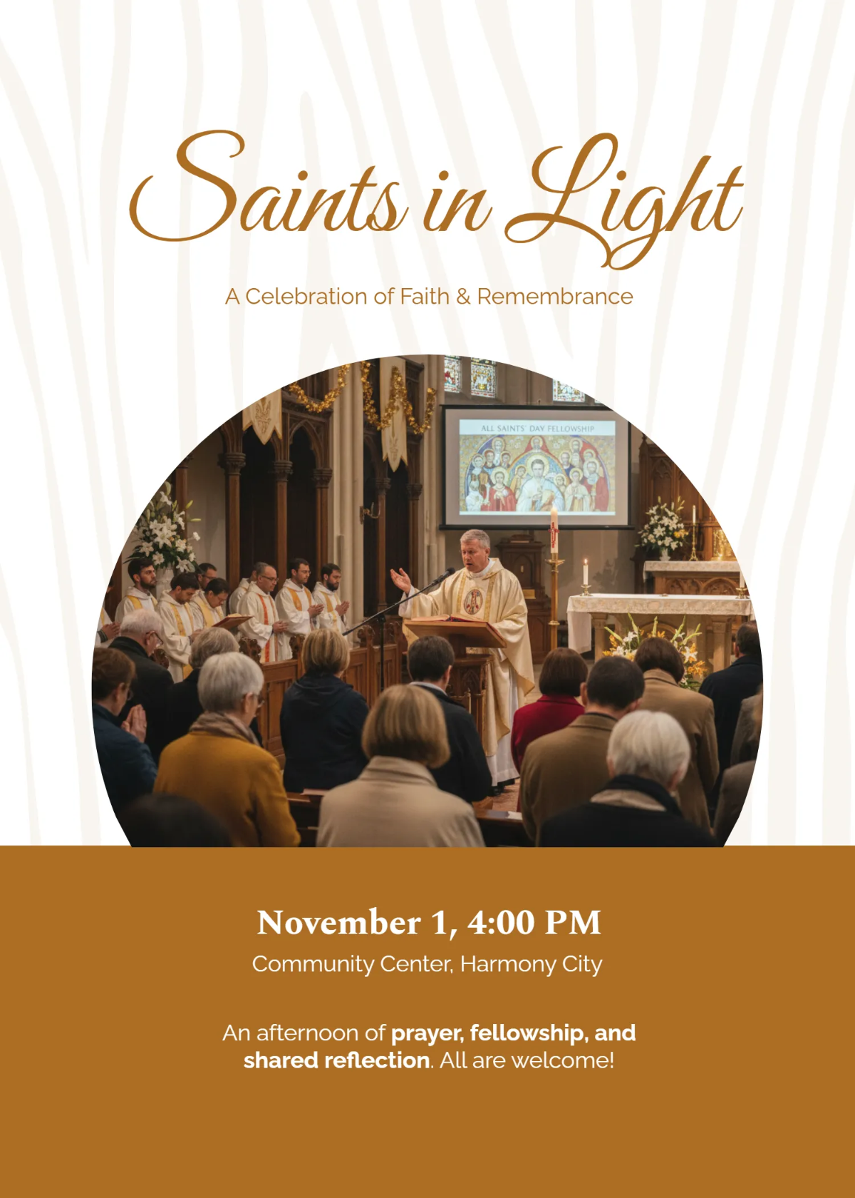 Free All Saints' Day Event Invitation Template to Edit Online