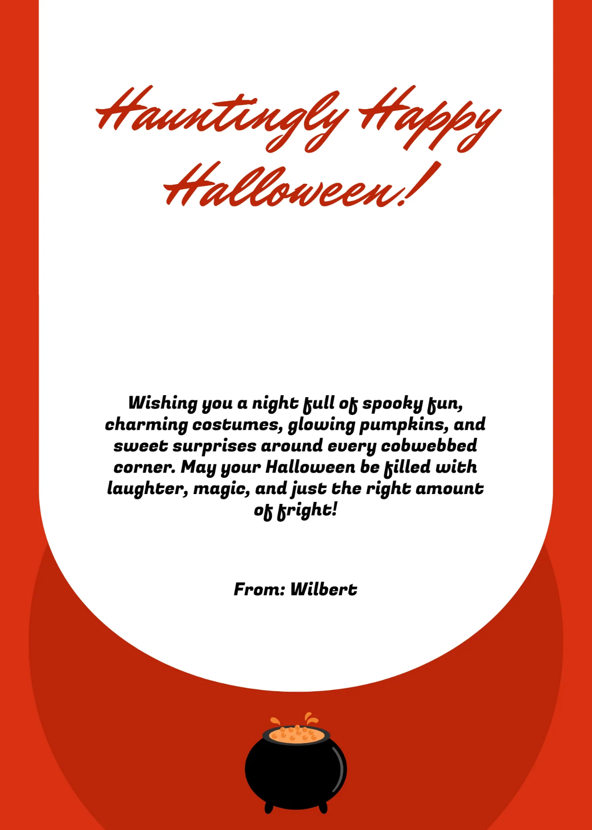 Free Halloween Wishes Design Template to Edit Online