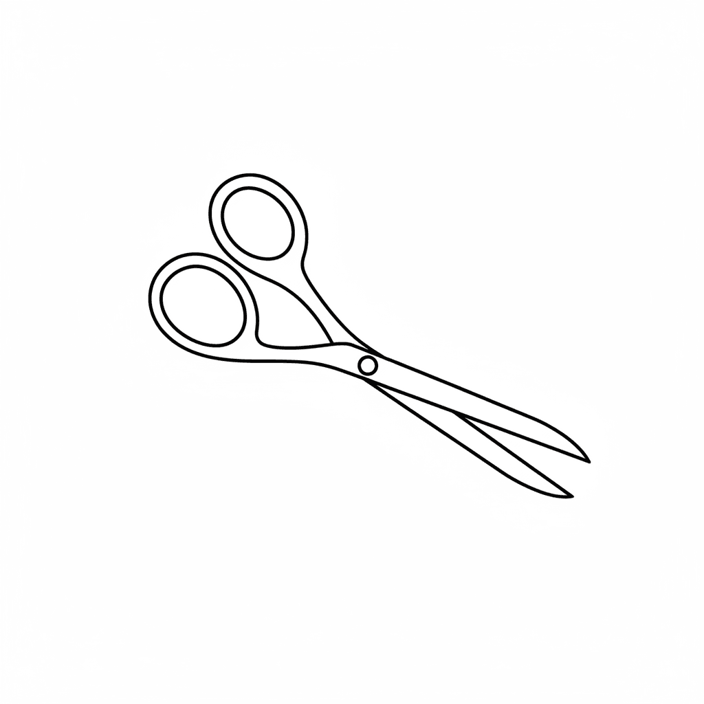 Free Outline Scissor Clipart Template to Edit Online