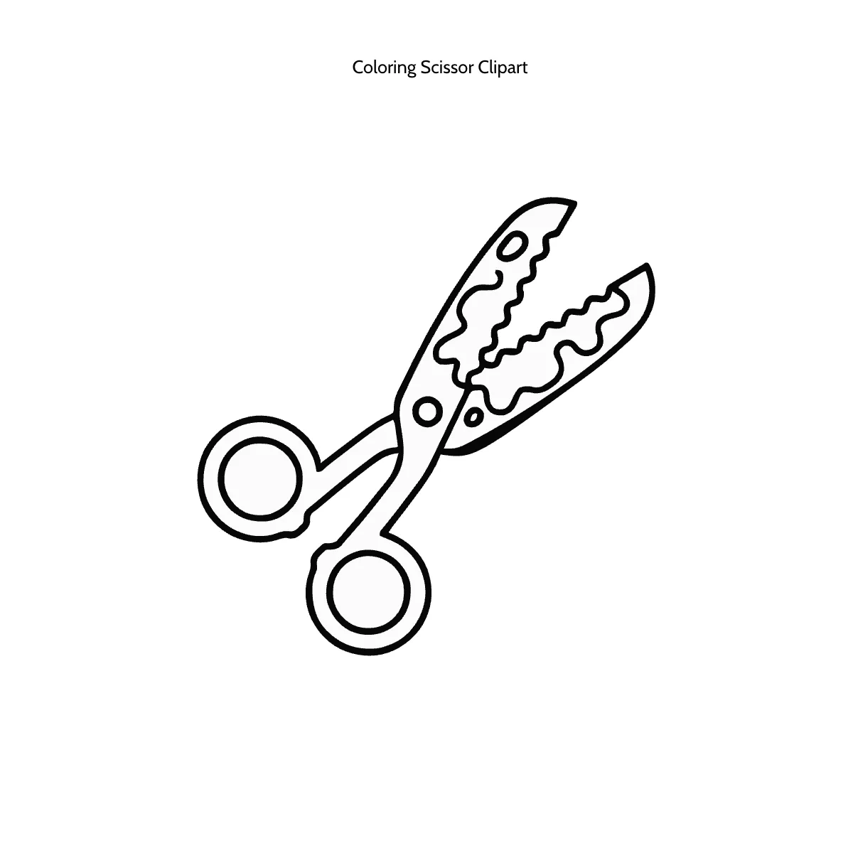 Free Coloring Scissor Clipart Template to Edit Online