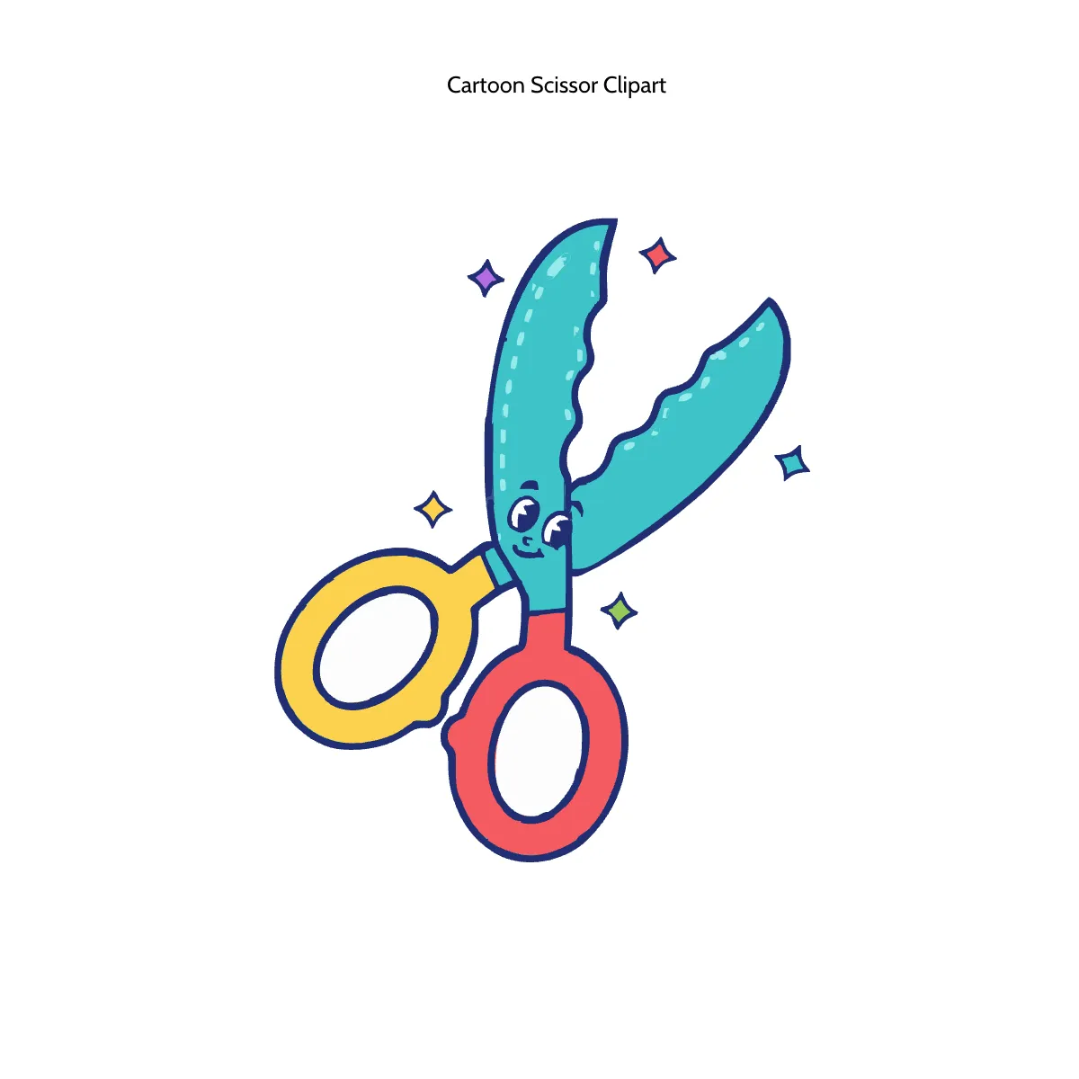 Free Cartoon Scissor Clipart Template to Edit Online