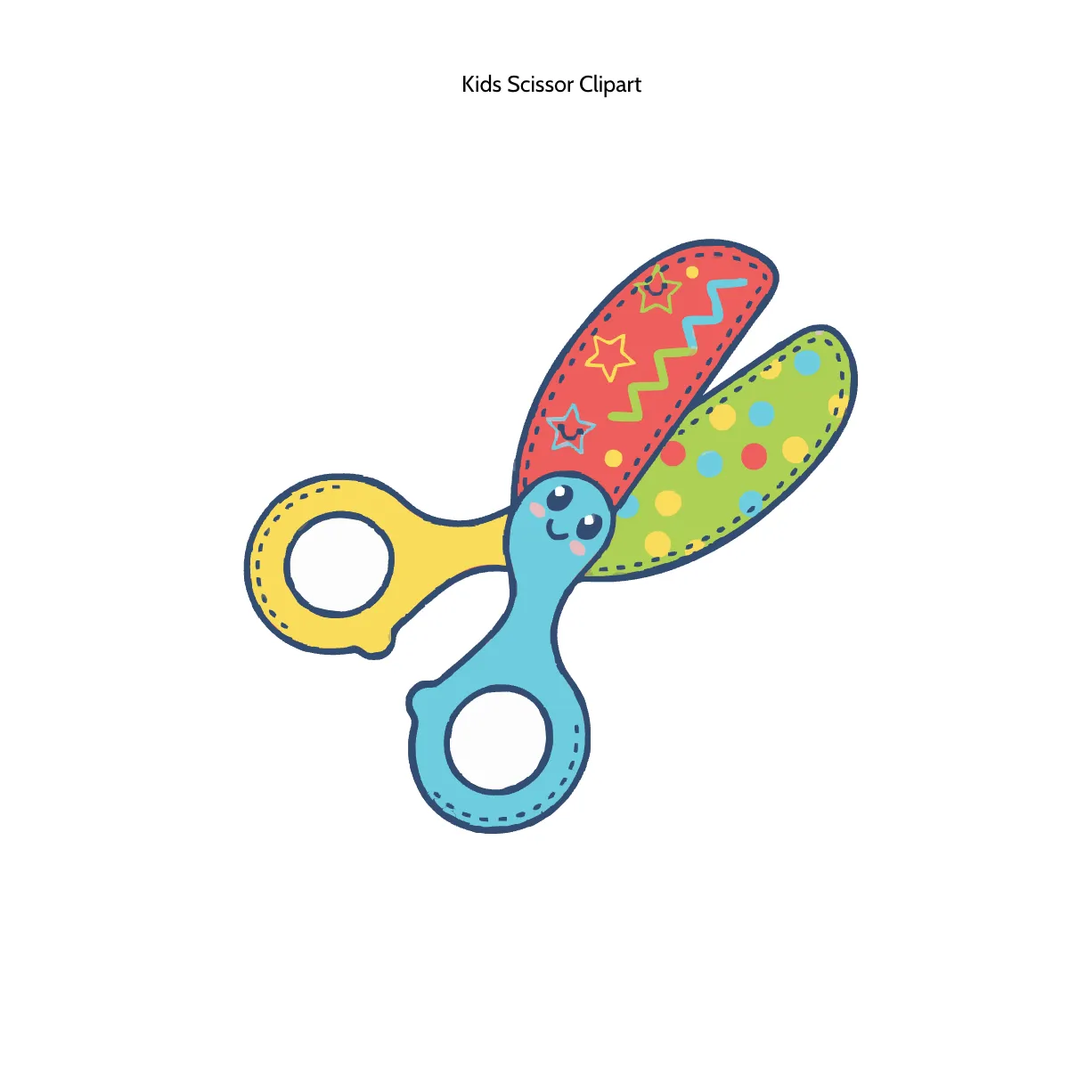 Free Kids Scissor Clipart Template to Edit Online
