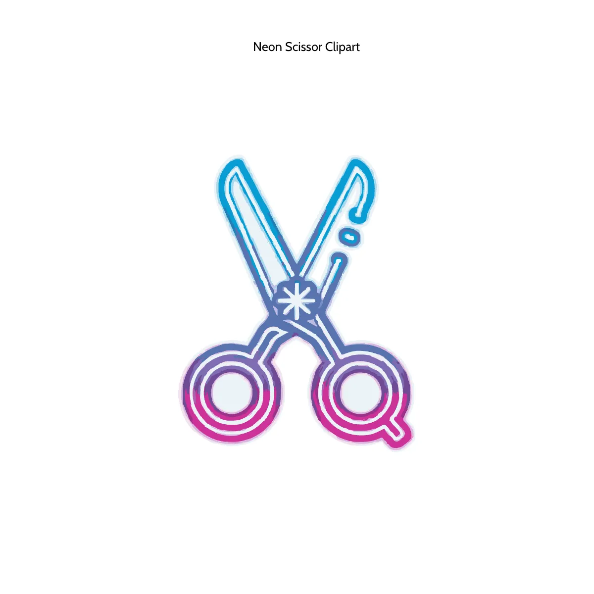 Neon Scissor Clipart