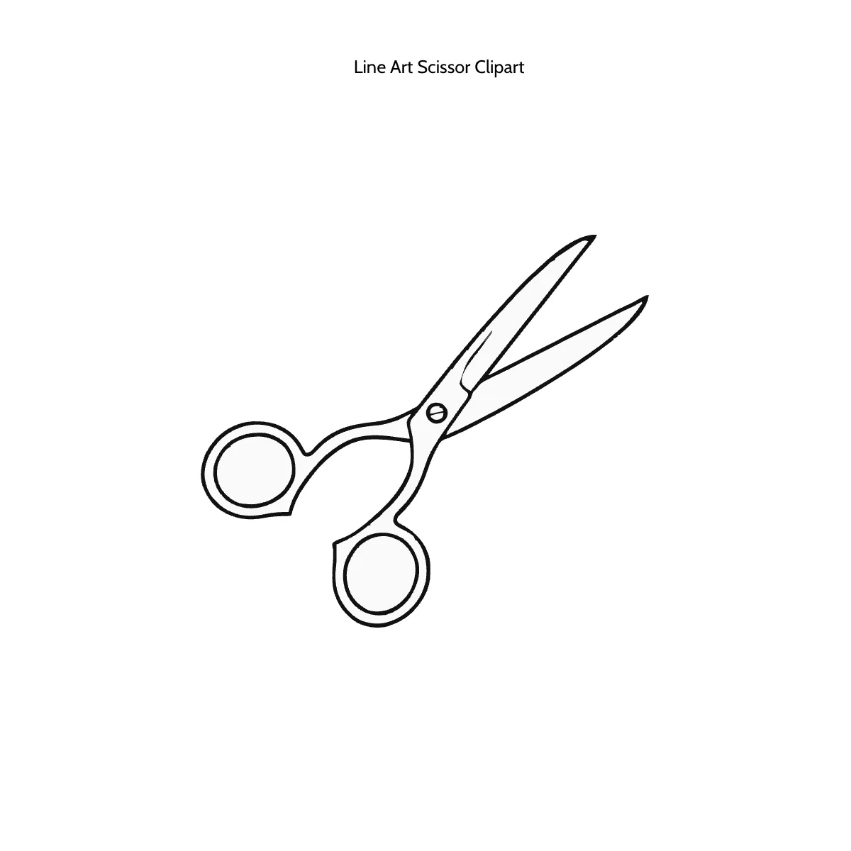Free Line Art Scissor Clipart Template to Edit Online